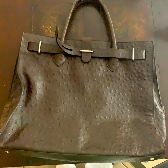 Furla Ostrich Handbag - Picture 1 of 7